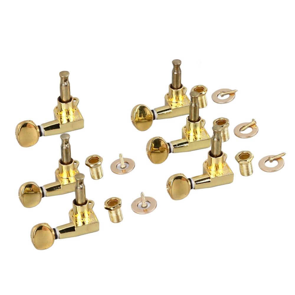 6PCS Golden Guitar Tuning Key Metal Tuning Machines Premium Guitar Tuning Pegs Electric Guitars