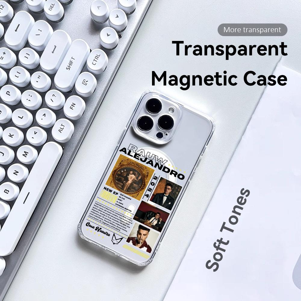 Singer R-Rauw Alejandro Phone Case For iPhone 17 16 15 14 13 12 Pro Max Plus With Magnetic Crystal Clear Case Wireless Charge