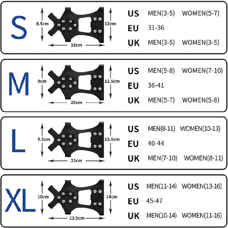 Anti Slip Traction Cleats for Ice and Snow Steel Ice Spikes Ice Cleats Crampons