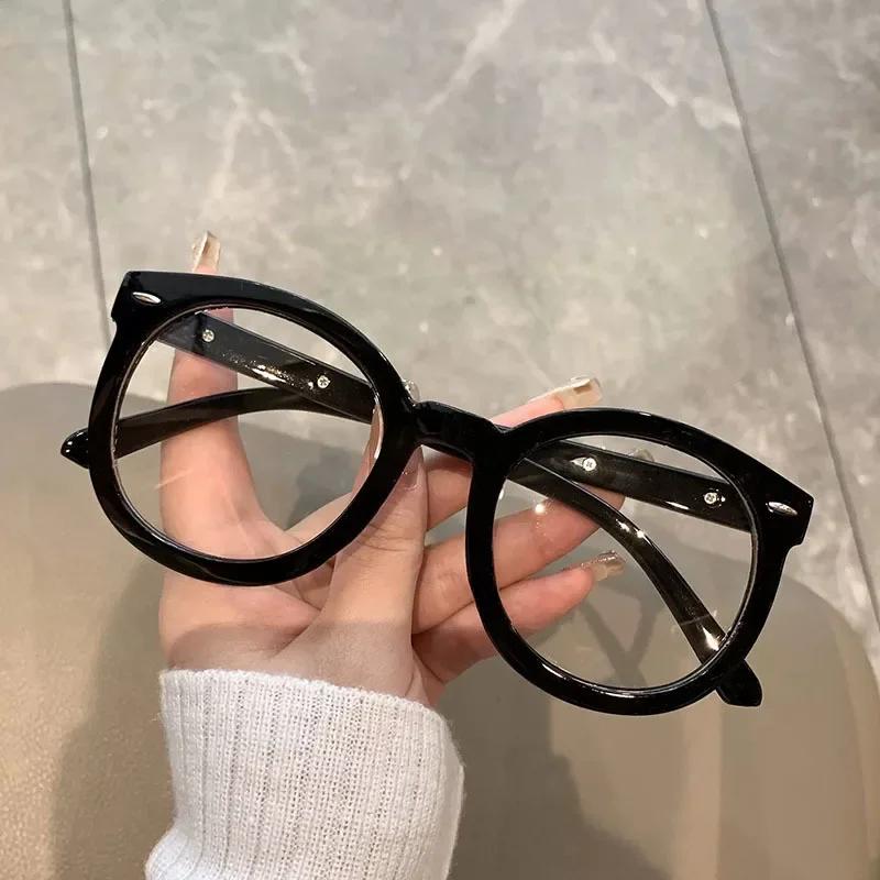 Oversized Frame Myopia Glasses Men Women Unisex Prescription Near-Sight Eyeglasses Finished Minus Eyewear With Diopter 0 To -4.0