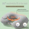 Inflatable U-Shaped Travel Neck and Back Support Pillow for Airplane & Train