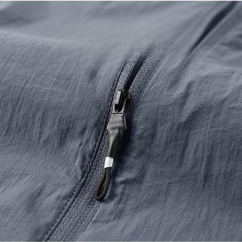 Summer 2025 Men's Clothing Ultra-thin Breathable Stand-up Collar UV Protection Jacket Fishing Suit Men's Skin Clothing