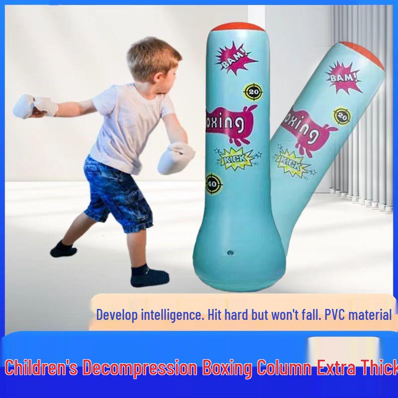 Children's Inflatable Boxing Column - Teen Fitness Standing Sanda Punching Bag