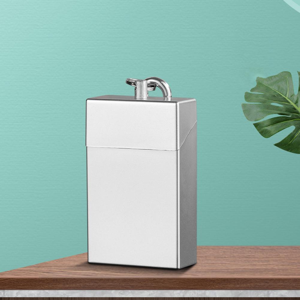 Portable Cigarette Ashtray Fireproof Butt Disposal Box Smell Proof Compact Ash Tray with Carabiner for Outdoor Travel