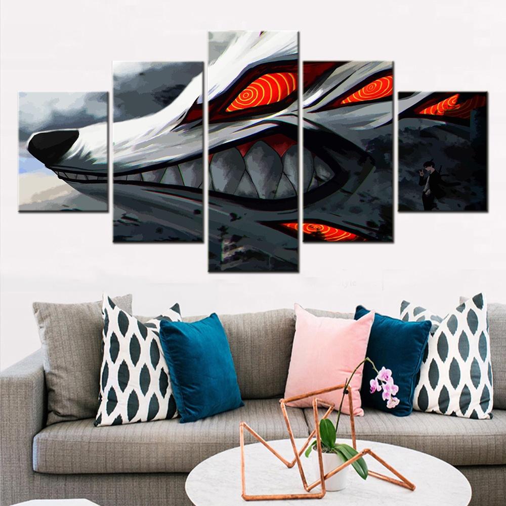 

Canvas Painting 5 Pieces Animation Poster Chainsaw Man Decoration Pictures Modern Living Room Wall Printing Interior Artwork 20x35 20x45 20x55cm
