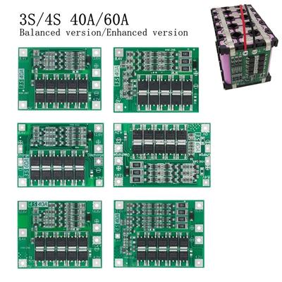 1pcs 3S 4S 40A Li-ion Lithium Battery Charger Protection Board 18650 BMS For Drill Motor 11.1V 14.8V 16.8V Enhance Balance