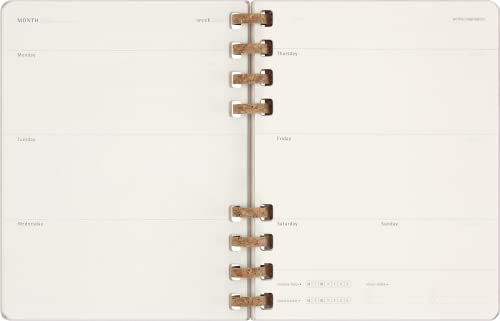 Moleskine undated spiral life planner, hardcover, XL size (20.4cm wide x 25.2cm high), Crushed Grape, DHUNDSPD2312MWH4