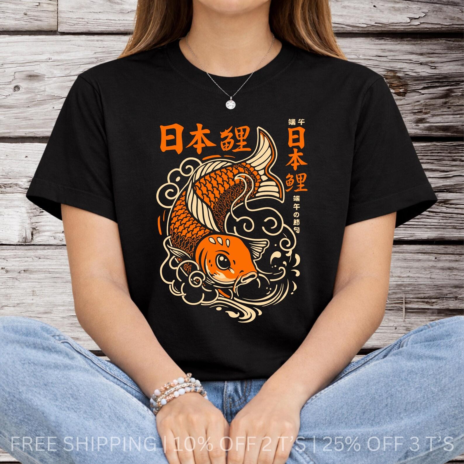 Japanese Koi Fish – Tattoo Streetwear Graphic t shirt 3XL