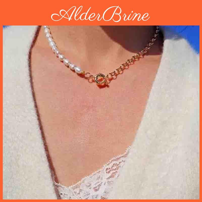Choker Pearl 17km Asymmetric Fashion Necklace For Women Bohemian Trendy Gold Heart Chain Necklace Jewelry Gift