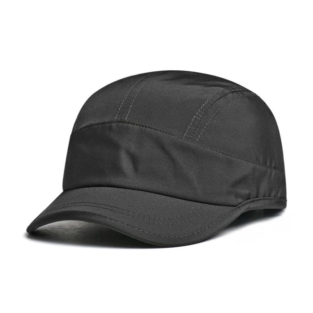 5 Panel Baseball Cap Short Brim Duckbill Cap Casual Quick-Dry Solid Hat Running Headwear