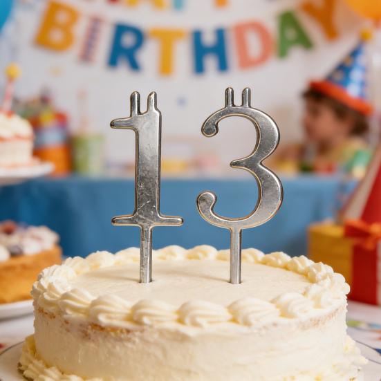 10 Pcs Reusable Birthday Number Candle Holder Set Stainless Steel 09 Numbered Candle Stand for Birthday Party Cake Accessories