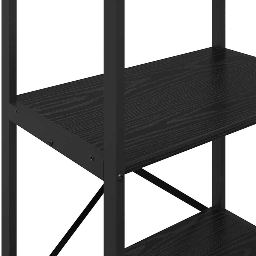 Bookshelf Black Oak Effect 56 x 34 x 96 cm Engineered Wood