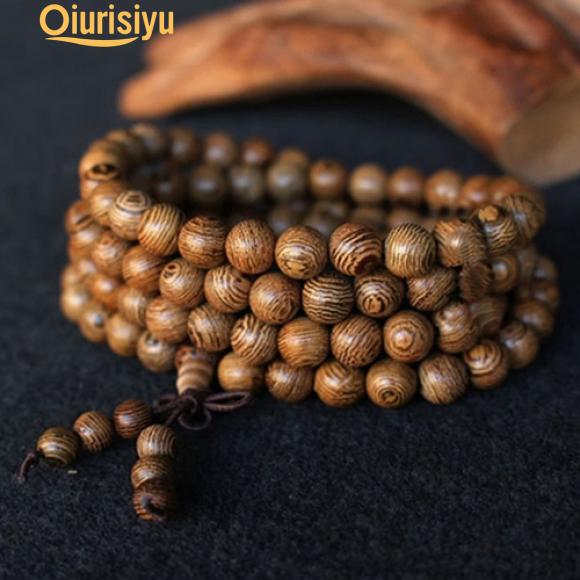 

8 мм деревянная бусина буддийская молитва Мала ожерелье браслет подарочные украшения