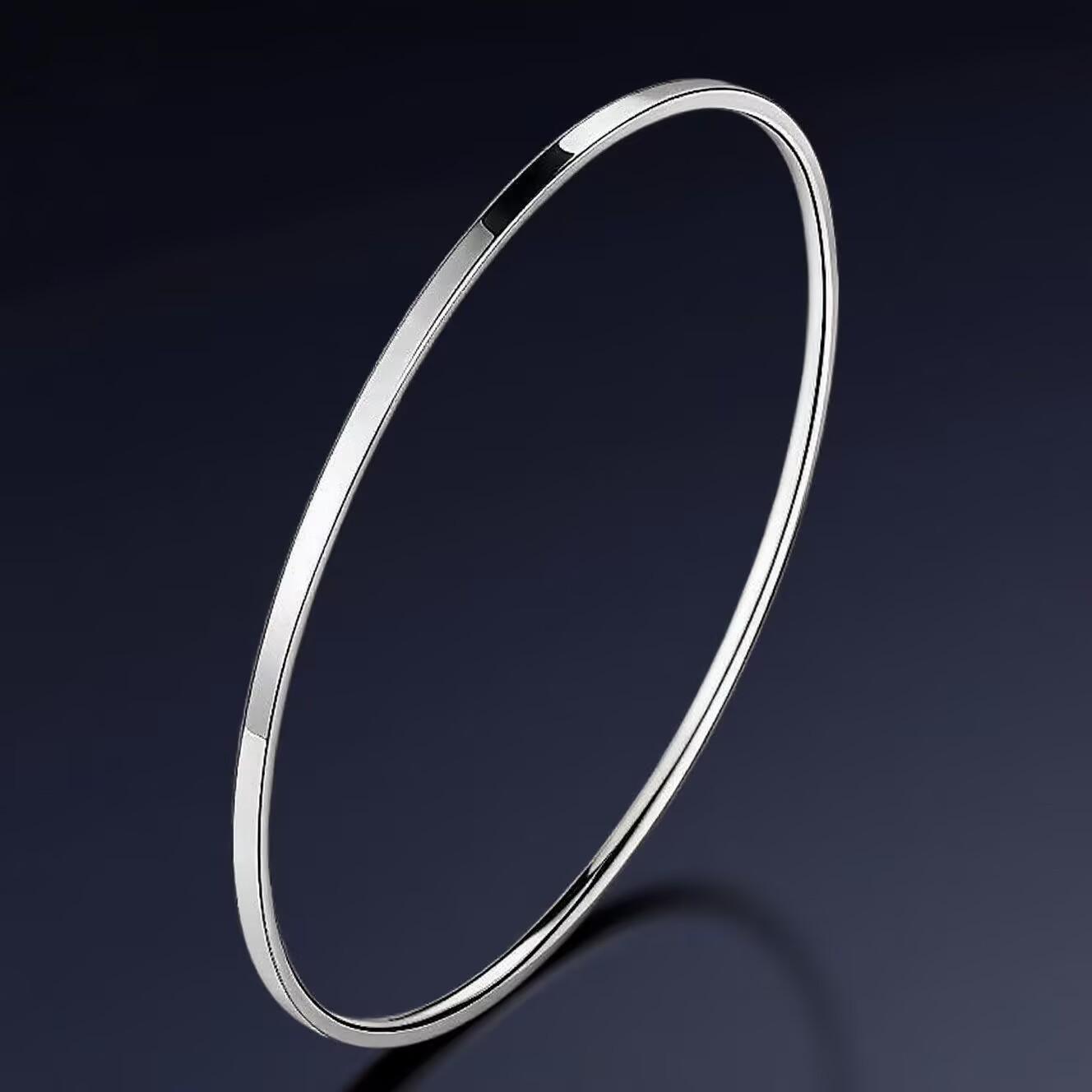 Women s Smooth Titanium Steel Bracelet - Niche Design, Colorfast Bangle.
