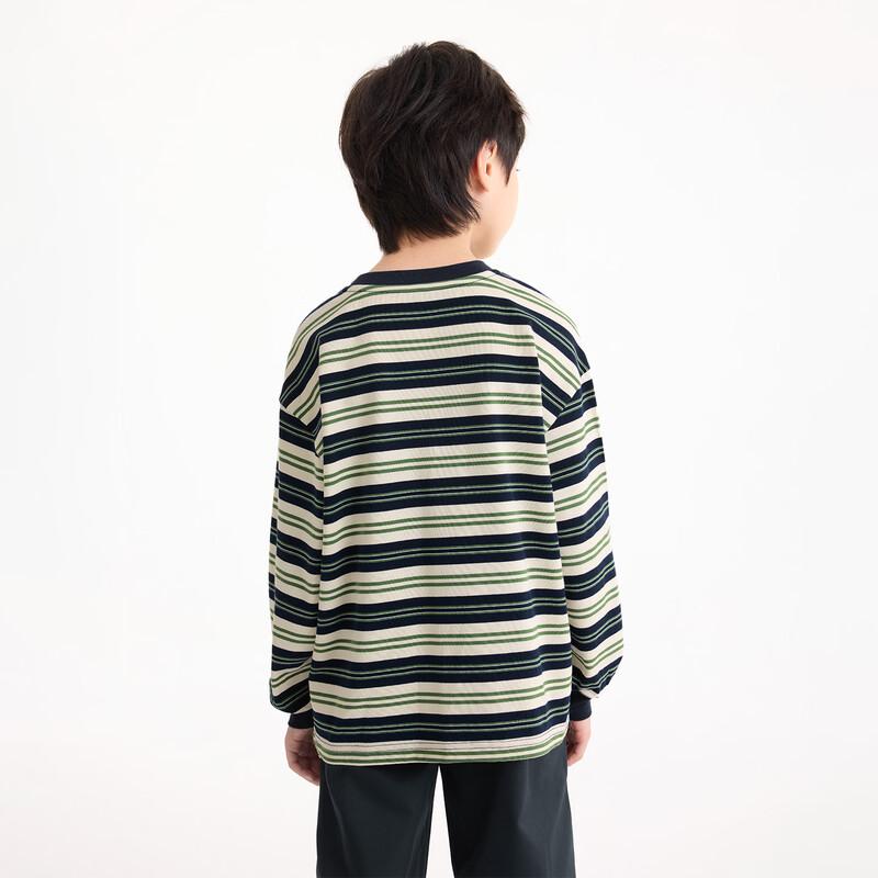 Xiaoyinman Boys' Retro Stripe Long Sleeve T-Shirt
