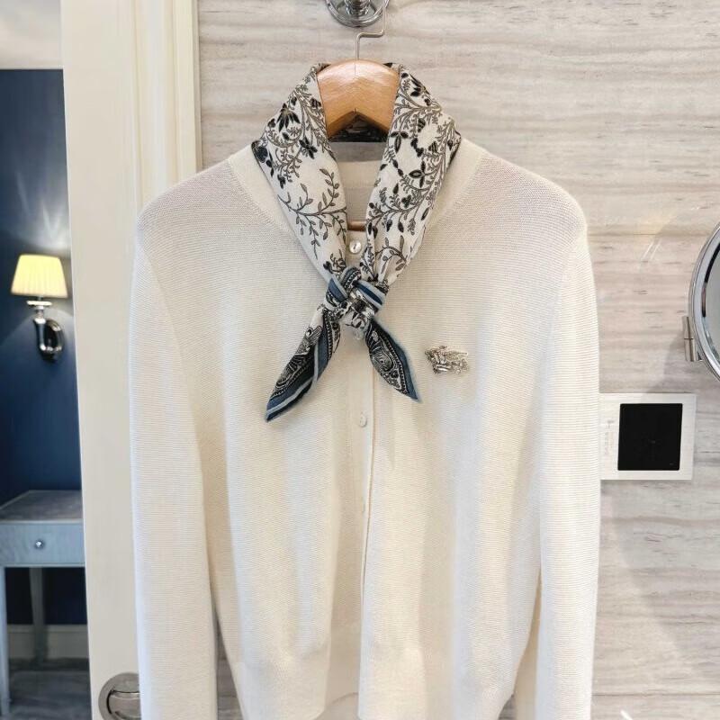 NINA SOLOR Elegant Double-Sided Silk Wool Scarf