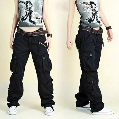 Pants Women's Tooling Multi-pocket Sports Pants Loose Tactical Pants Large Size Casual Trousers