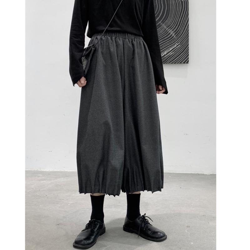 

Dark Design Thickened Wool Pleated Wide-Leg Women s Autumn/Winter Casual Slim-Fit Lantern Pants One size