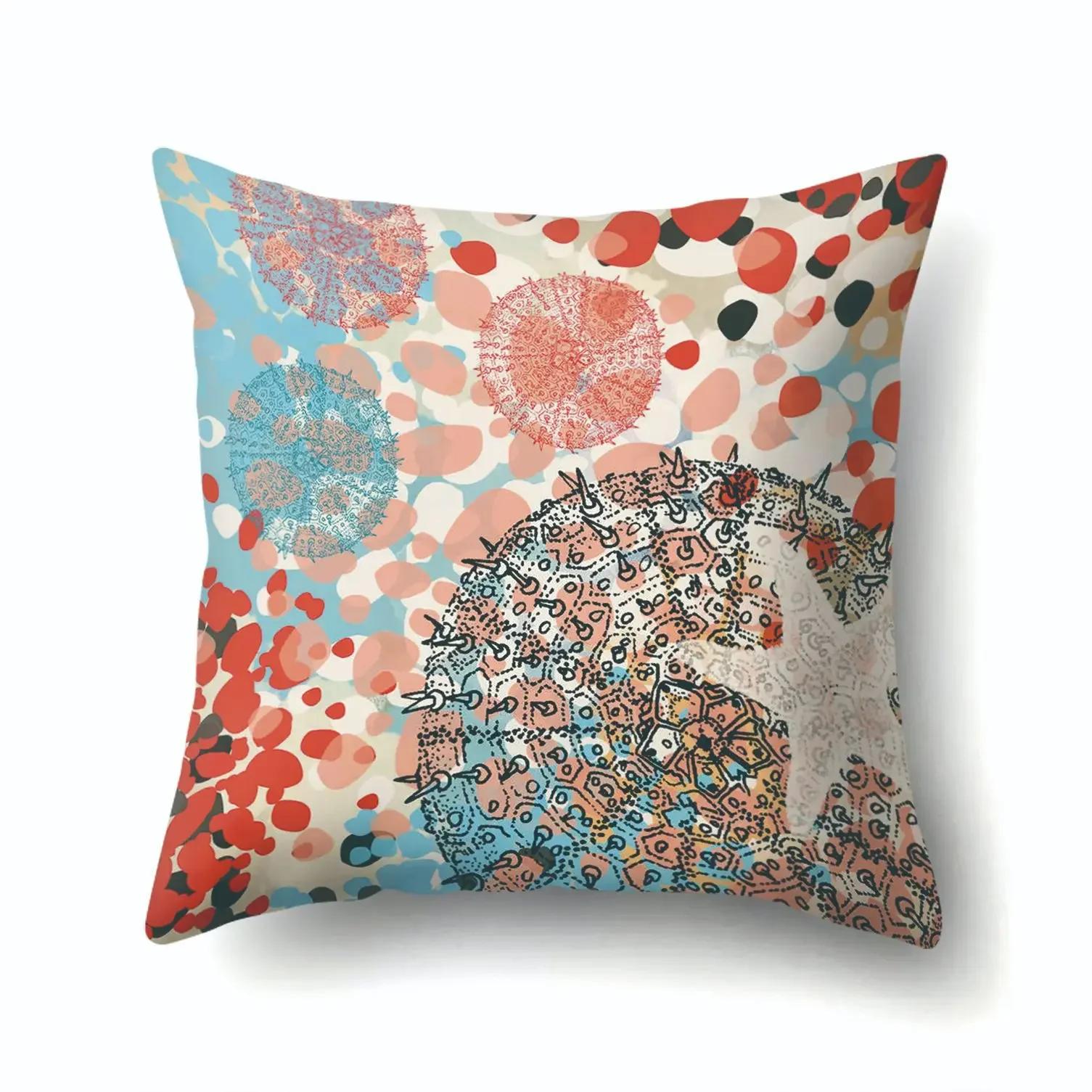 

Vintage Marine Cushion Cover Peach Skin Pillowcase Sofa Suitable for Living Room Car ,(2) 66x66cm