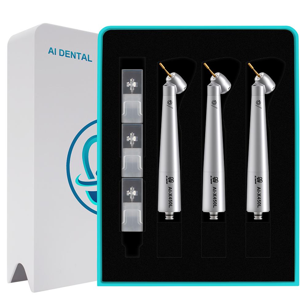 Dental Air Turbine Kit S3 3pcs N-type Connector High Speed Handpiece With Fiber Optic For Clinic