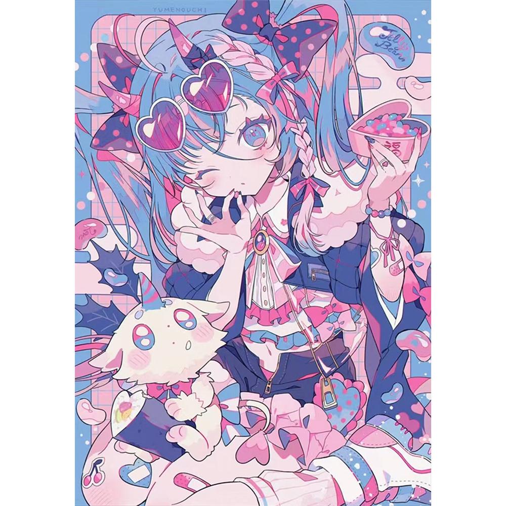 Cartoon Mädchen Diamantmalerei Anime Mädchen Kleben Diamantstickerei Handgefertigt DIY Mosaik Heimdekoration Geschenk