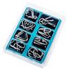 8Pcs/Set Useful Anti-rust Lightweight Mind Puzzle Children Adults Interactive Game Reliever Educational Toys for Adults