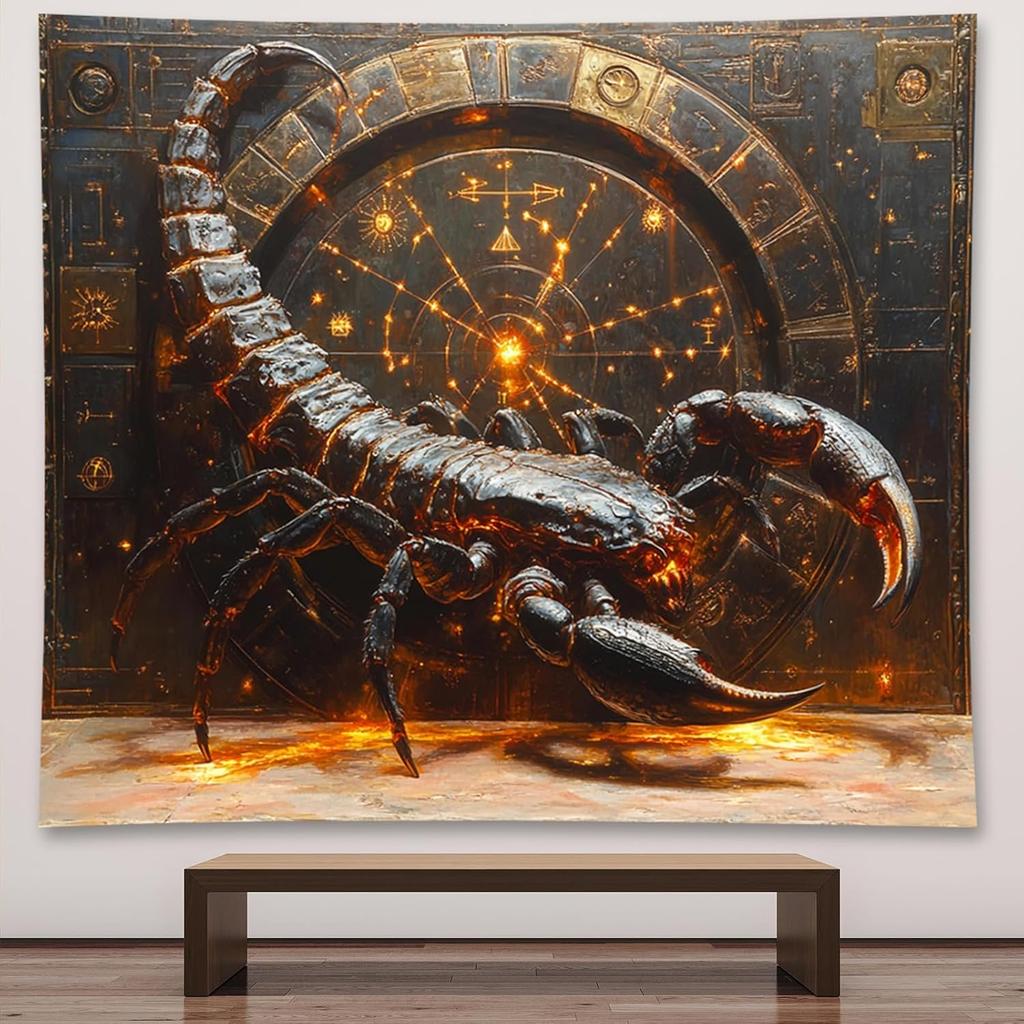 Bronze Angel Statue with Wings and Wheat Wall Art 2D Printing Cloth Spiritual Decor Mythical Figure Home Gallery Tapestry