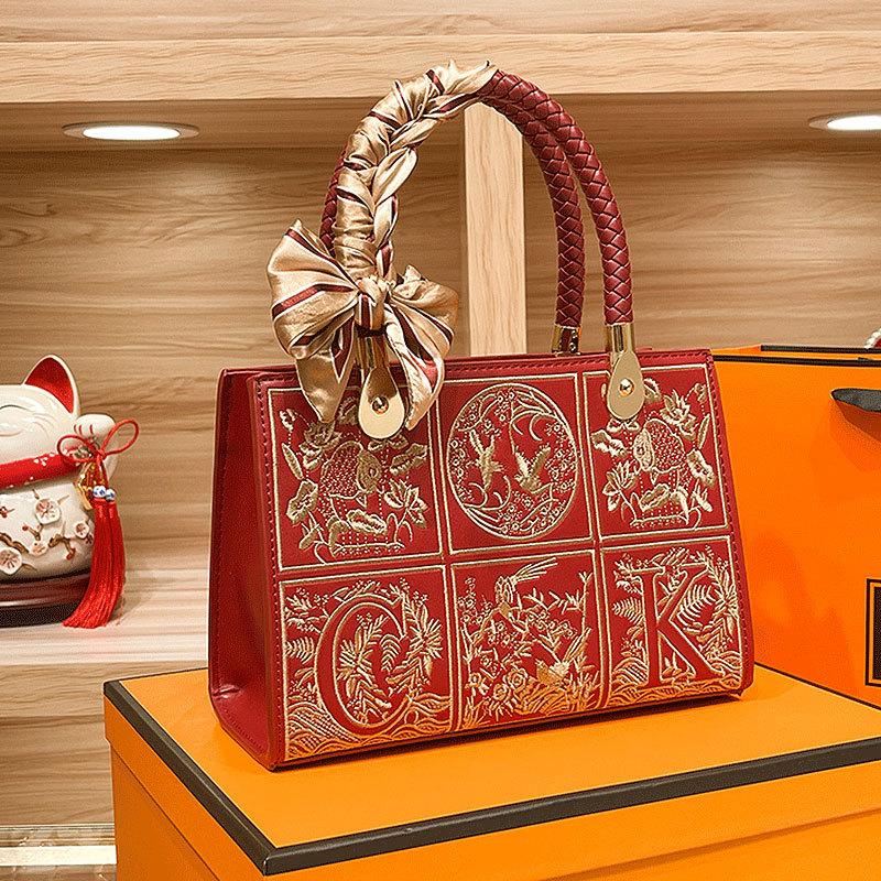 Mom Handmade Embroidered Handbag Wedding Bag Female Bride Wedding Bag 38
