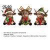 Exquisite Resin Crafts for Display 3Pcs Christmas Highland Cow Figurine, Yak Statues with JOY Letter Sign, Small Ornaments Bookshelf Farmhouse