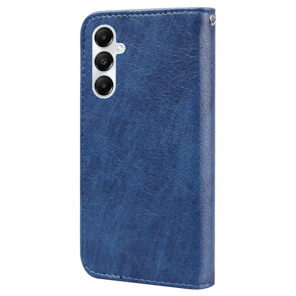 For Samsung Galaxy A55 5G Case Solid Color PU Leather Stand Phone Cover