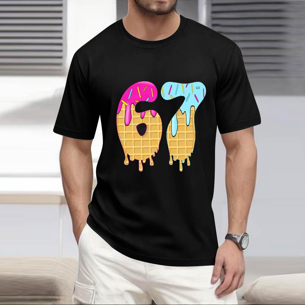 Men'S Fashionable T-Shirt, Street Casual Short Sleeved Clothing