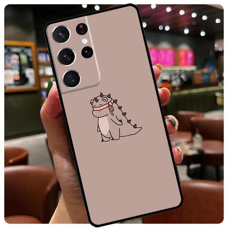 Cute Dinosaurs Phone Case For Samsung Galaxy S24 Ultra S20 S21 S22 S23 S25 Ultra S9 S10 Plus S25 FE Cover