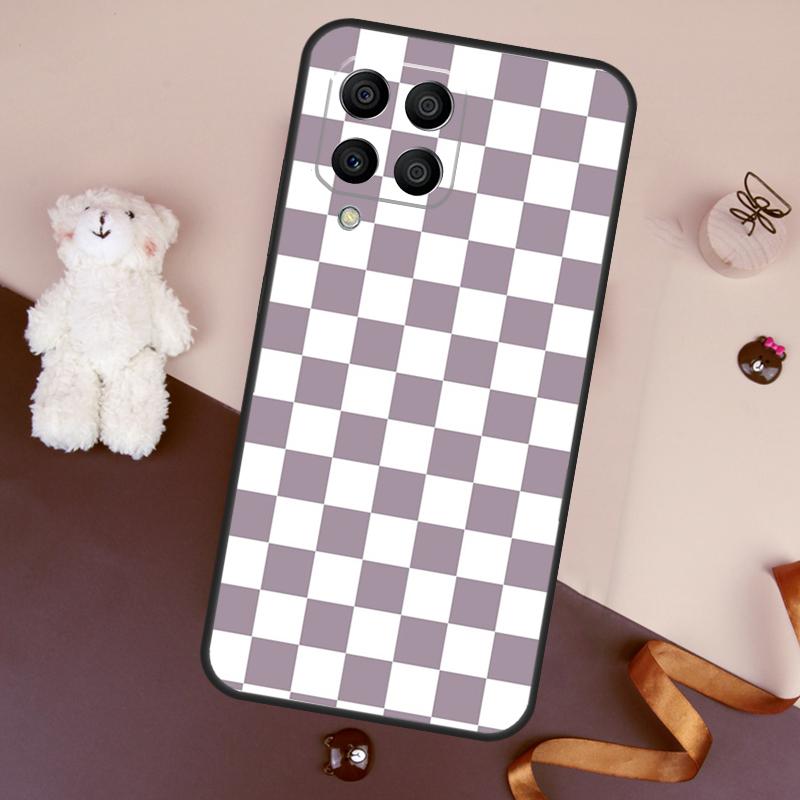 Checkerboard Checkered Board Case For Samsung Galaxy M11 M31 M21 M53 M13 M32 M52 M15 M35 M55 M14 M34 M54 M06 M16 M36 M56