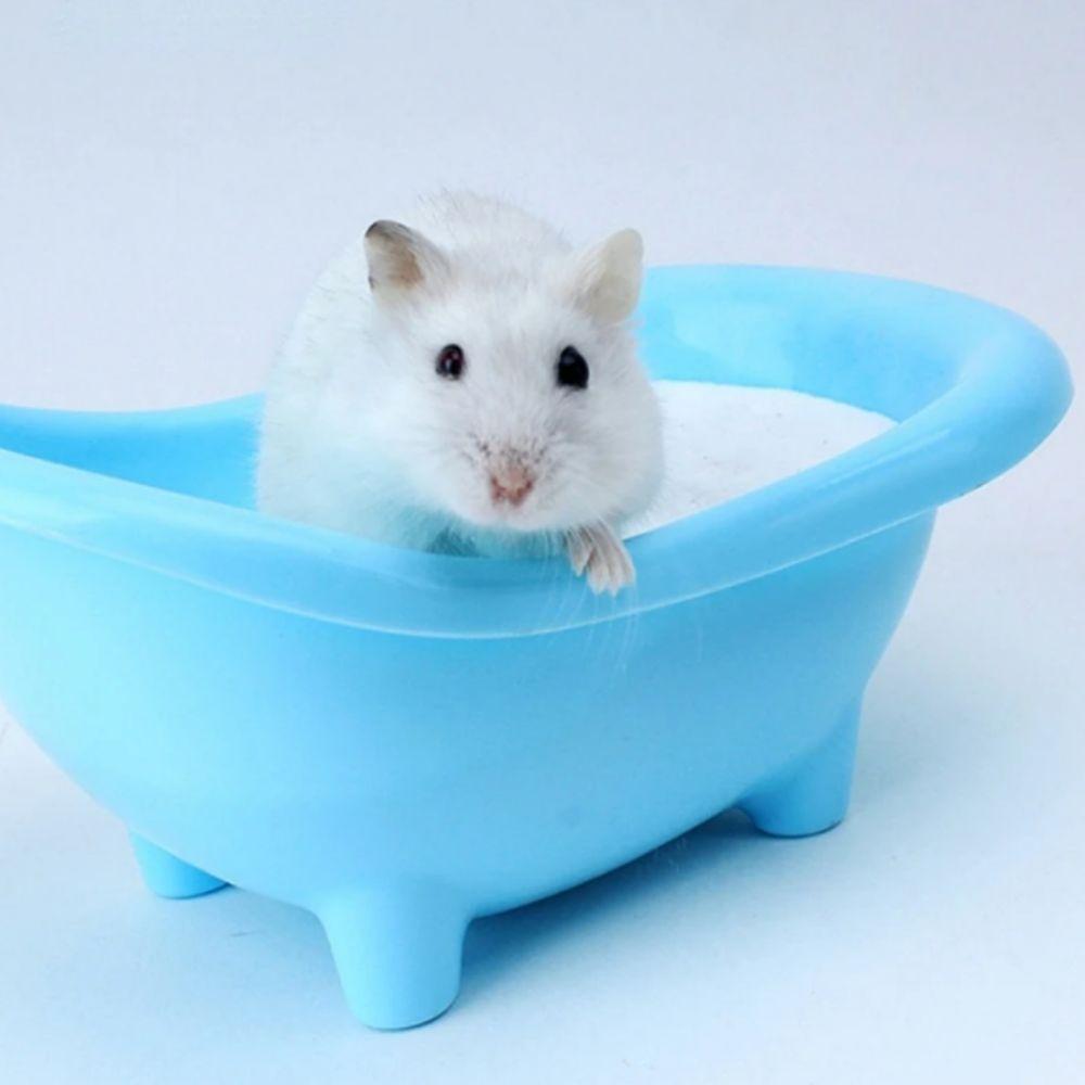 Solid Color Hamster Bathtub Mini Pet Mouse Bathing Bathtub  For Hamsters Mouse Squirrels