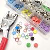 Five-Prong Colorful Snap Fastener Set with No-Sew Installation Tool