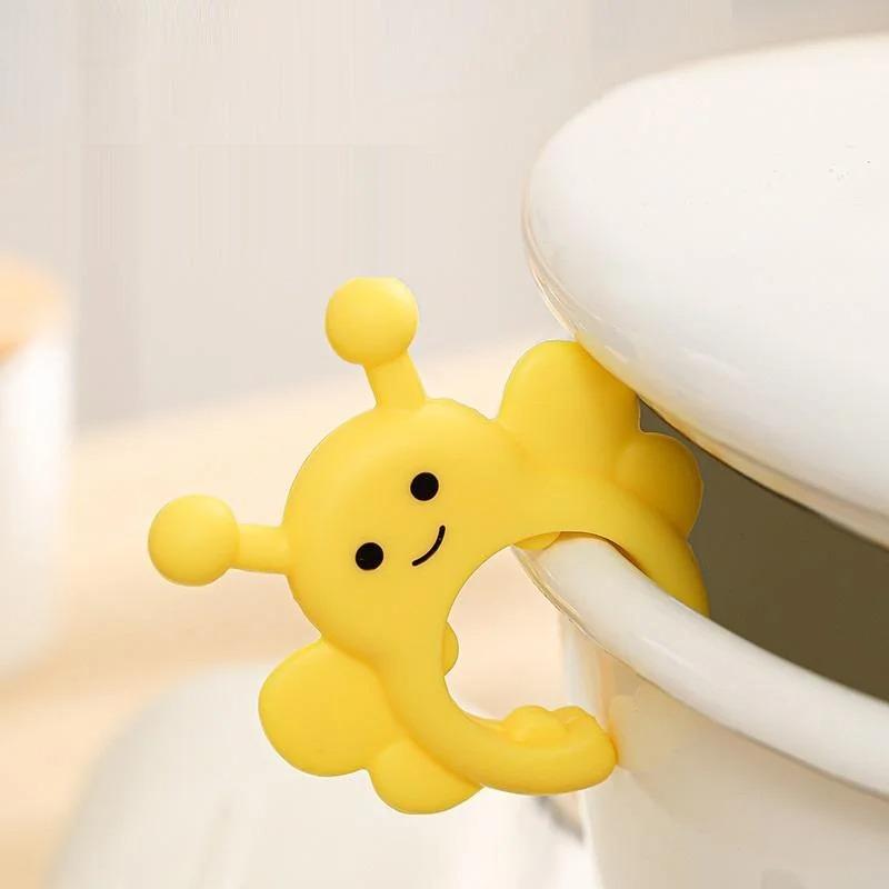 Silicone Spatula Rack Little Bee Anti Scalding Overflow Pot Clip Spoon Holder Clip Universal Shovel Rack Kitchen Gadget