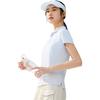 Anta Comfortable Simple Versatile Solid Color Slim Fit Lightweight Sports Polo Shirt Women Tops Light-Twilight-Blue 962527122-1