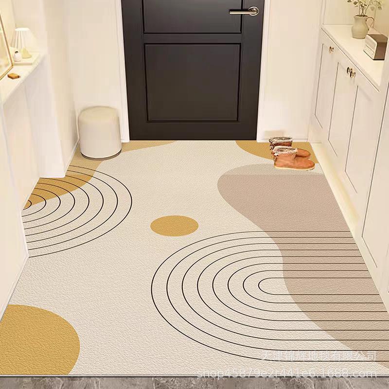 Simple Entry Door Entrance Leather Floor Mat, Advanced Sense Waterproof, Oil-Proof And Dirt-Resistant, Easy To Take Care Of, Leave-In And Cut Foot Mat