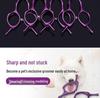 6.5-Inch Purple Pet Grooming Scissors Set: Curved, Upward, Downward, Thinning & Shaping Scissors