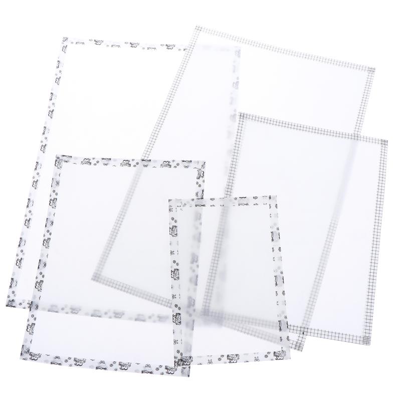 5Pcs Handmade Perler Beads Baking Cloth Edge-Stitched Transparent Iron-On Mat Heat-Resistant Paper Diy Accessories Perler Beads
