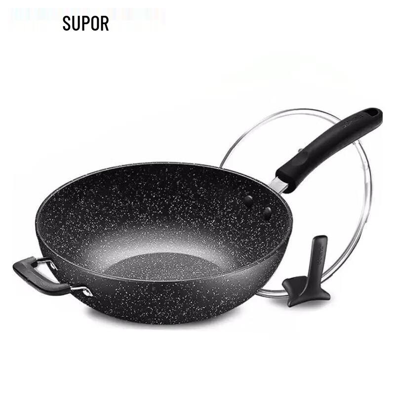 SUPOR Maifan Stone Non-stick Stir-Fry Wok