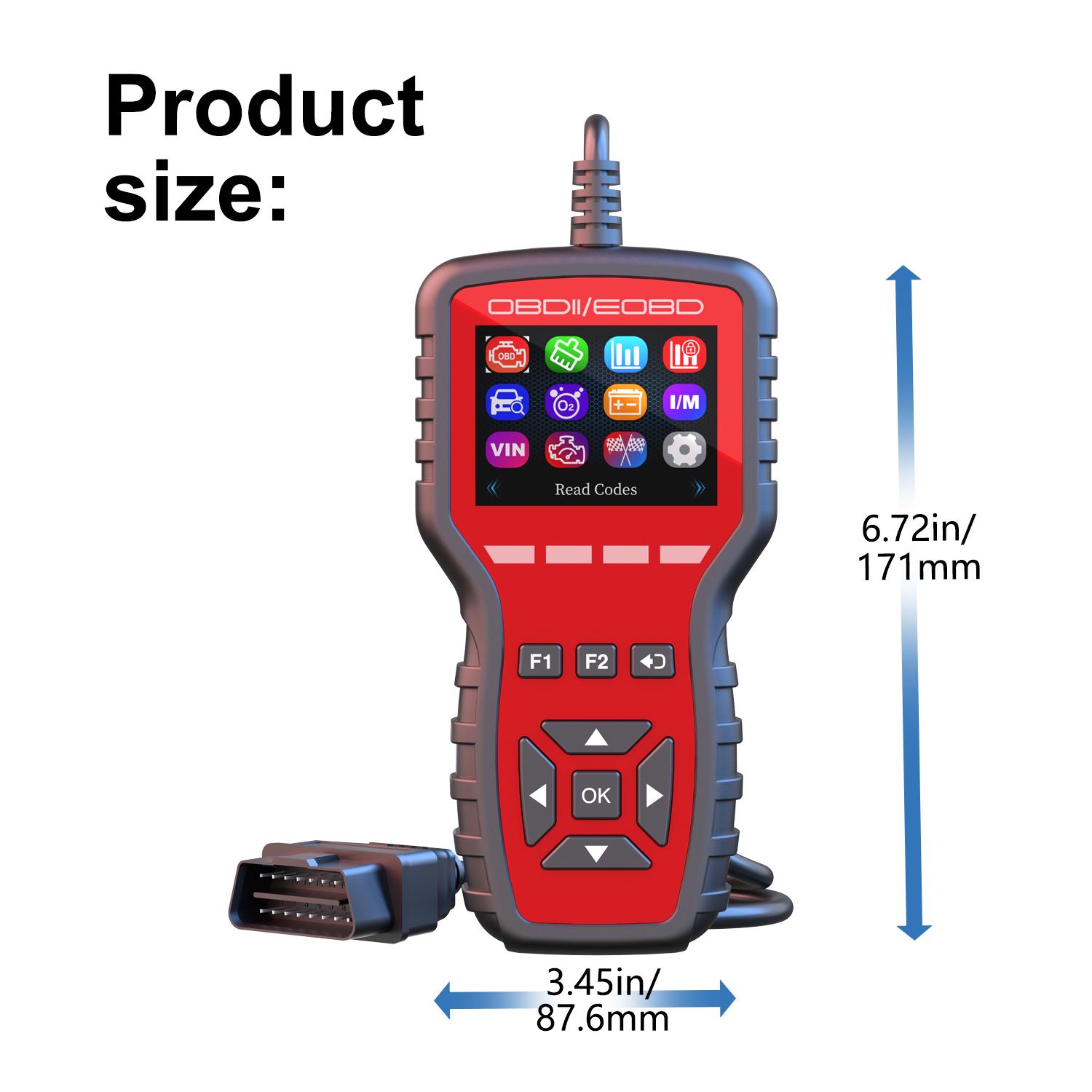 K2 Multilingual OBD2 Scanner Car Engine Diagnostic Tool Fault Code Read Clear Real-Time Data Performance Test Auto Parts