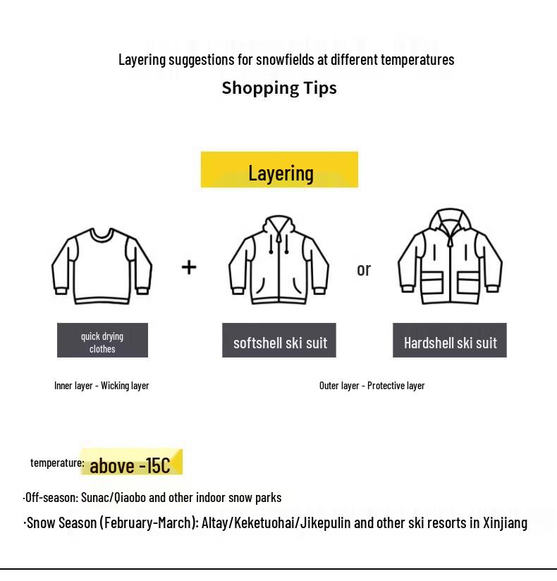 Women's Color Block Ski Suit & Men's Waterproof Ski Jacket - Windproof, Warm, and Breathable for Winter Outdoor Adventures