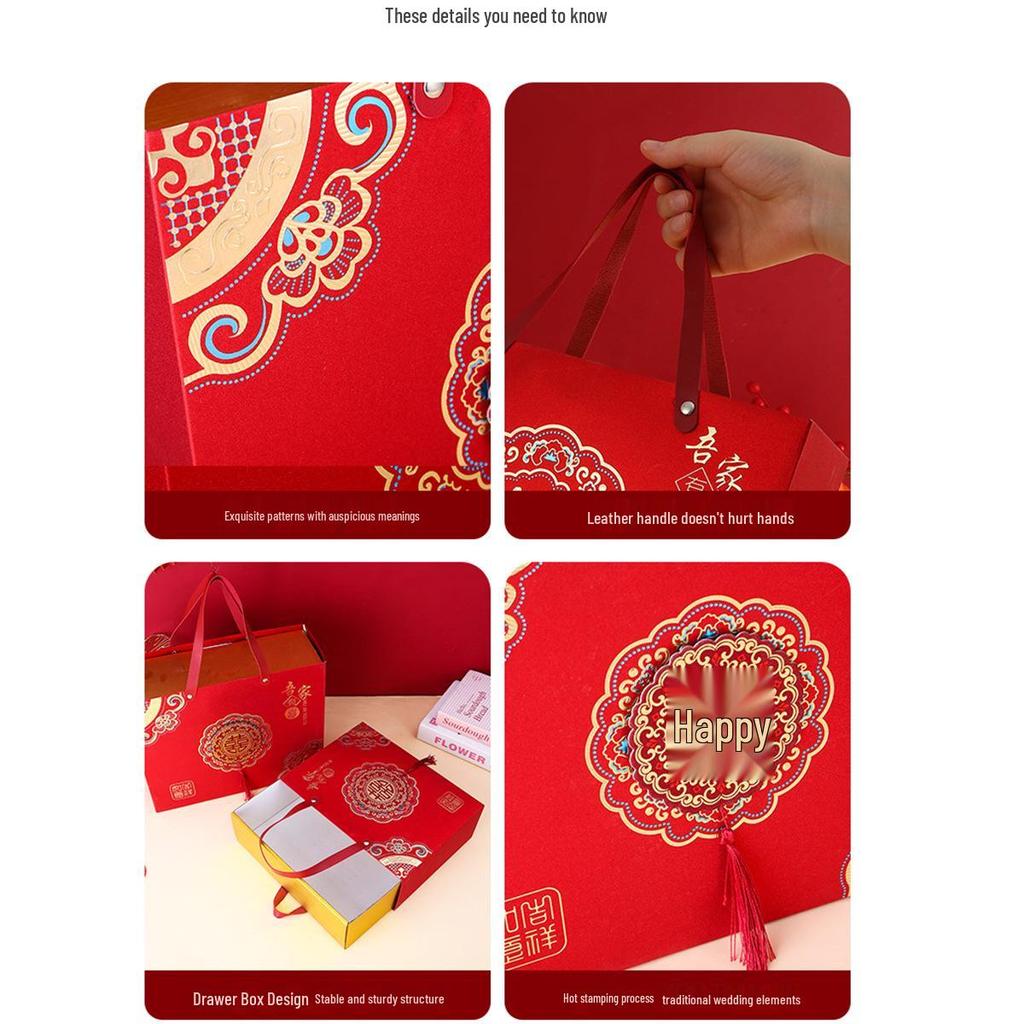 2025 Chinese Wedding Engagement Candy Gift Drawer Boxes