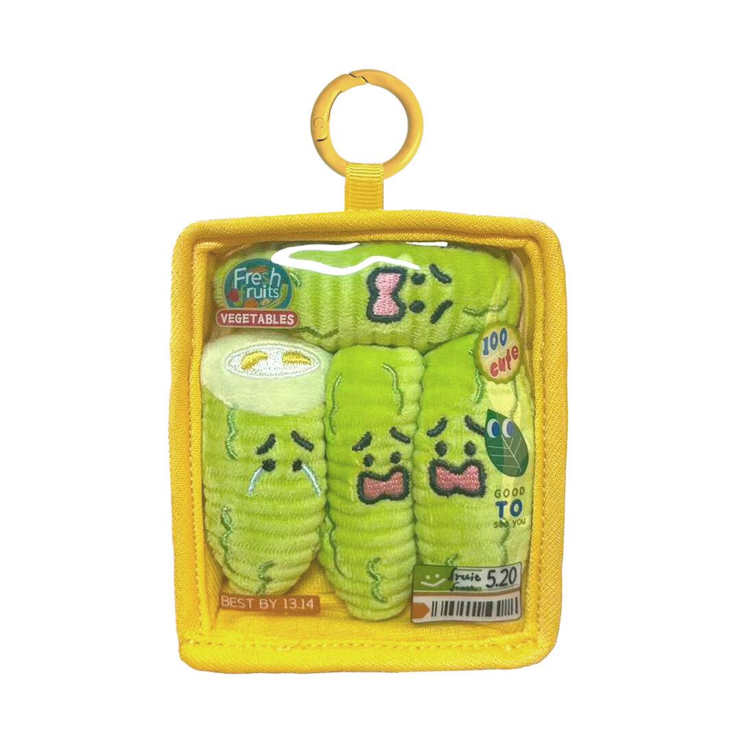 Schattig Pluche Speelgoed Groente Fruit Hanger Set Aubergine Mangosteen Chili Appel Ananas Komkommer Tas Decoraties Kindercadeau Ideeën about 10cm