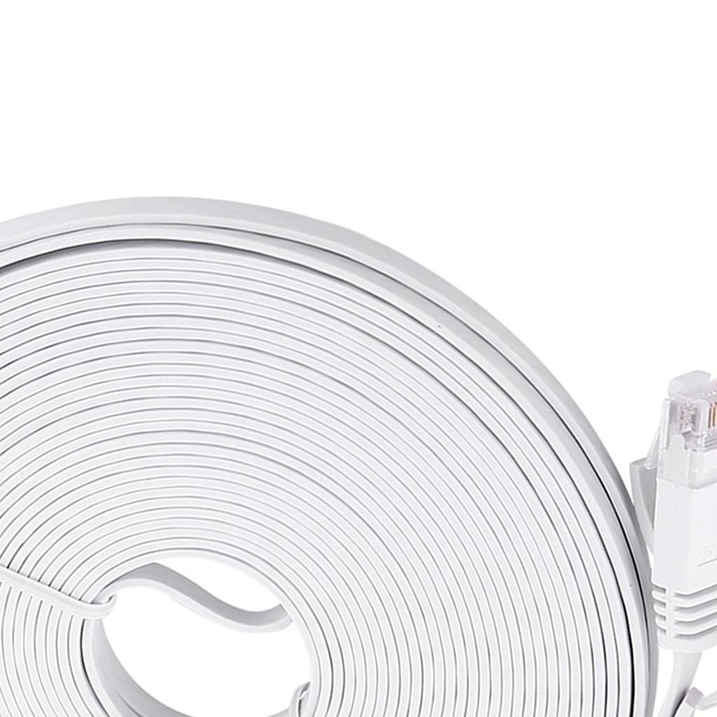 RJ45 CAT6 Ethernet Netzwerk Flaches LAN-Kabel UTP Patch Router-Kabel 1000M Weiß