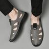 Leather Sandals Men Beach Shoes Casual Holiday Shoes Thick-soled Comfortable Breathable Non-slip Slippers 38-45