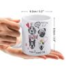 1 Förpackning 11oz Vit Keramisk Mugg Med Tryckt Konst På Båda Sidor Pålitlig Kaffekopp Idealisk För Hemma-Kontoret Dagliga Behov