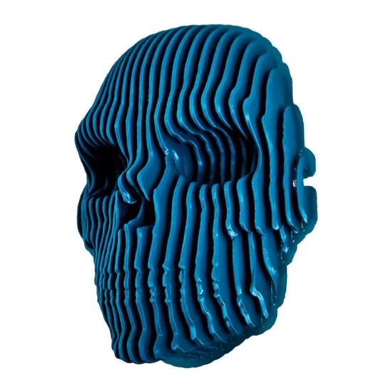 Quantums Skull Wall Decoration Home Office Living Room Bathroom Wall Art Spooky 3D Printed Skull Sculpture Figurine Statue Wall Ornament