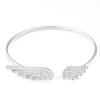 Women's Fashion Silver Color Rhinestone Angel Wings Bangle Cuff Bracelet Jewelry